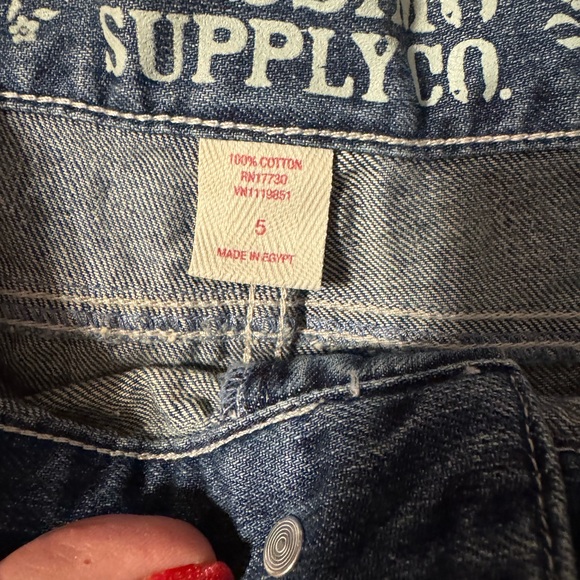❤️NWT Mossimo Supply Co. Lower Waist  Blue Jean Shorts Size: 5    #Z - Picture 2 of 10